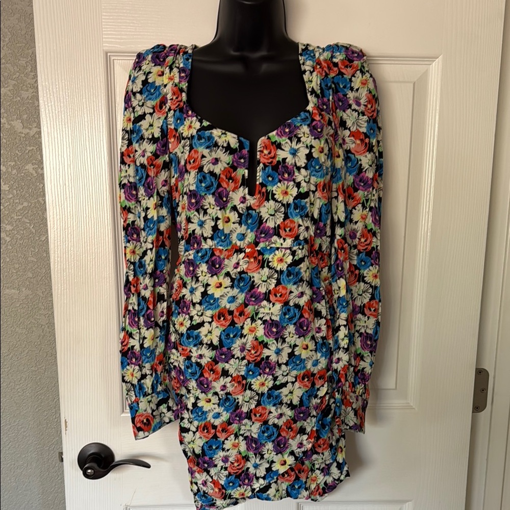 Zara Floral Mini Dress - Multicolor